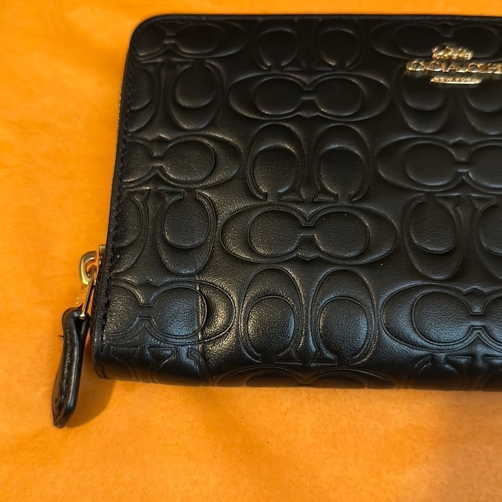 Coach Embossed French Style Long Wallet - Picture 2 of 9